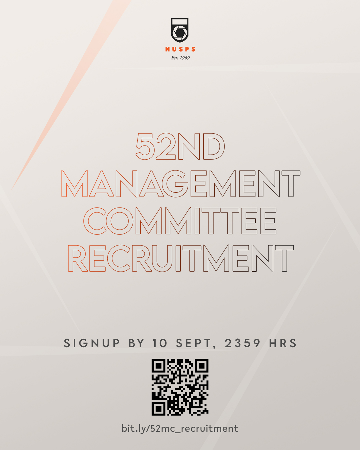 NUSPS 52nd Management Committee Recruitment